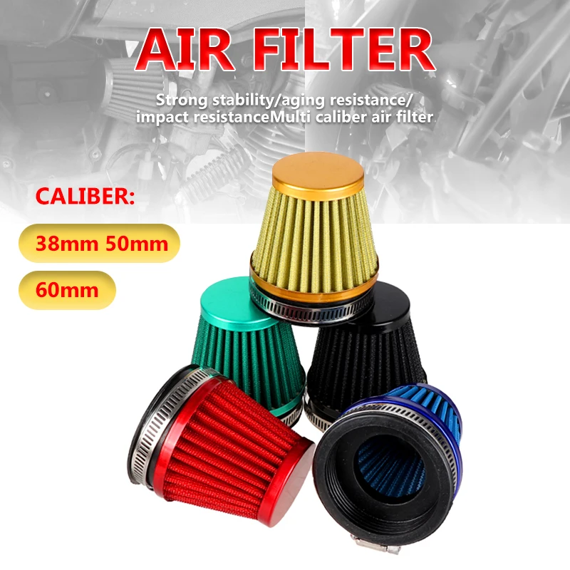 Motorcycle Carburetor Accessories Universal 38mm 48mm 58mm Air Filter Cleaner For 50cc-250cc Scooter Motocross Pit Dirt Bike ATV