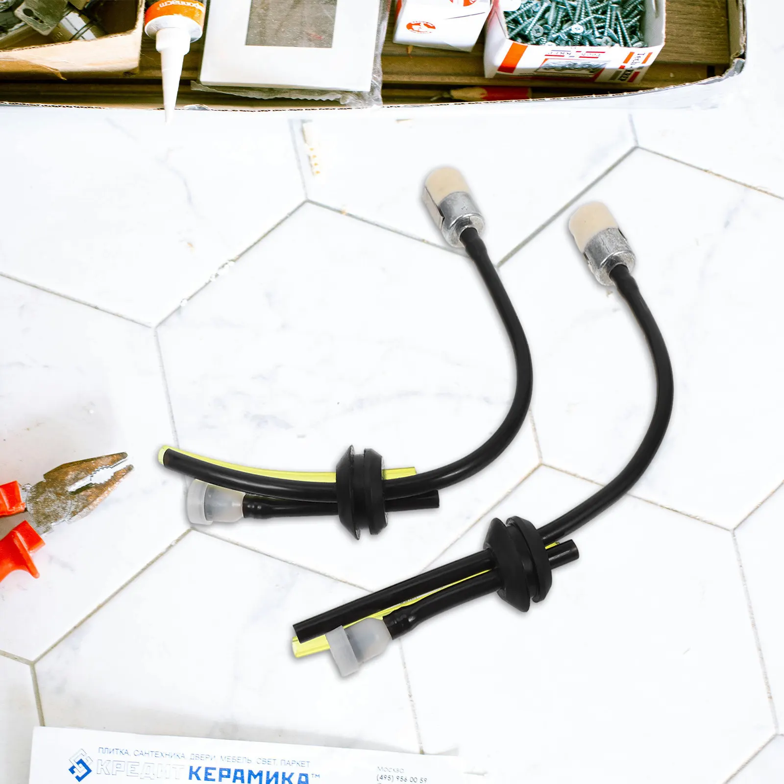 2Pcs Comprehensive Fuel System Kit Hole Fuel Line for String Trimmer Chainsaw Mower Small Engines Petrol Line Hose Garden Tool