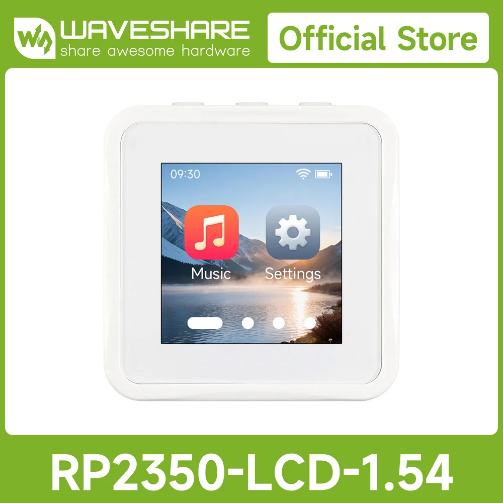 Waveshare RP2350 1.54inch LCD Display Development Board, 240 × 240 65K Color, IPS Display Panel, Dual-core And Dual-architectu