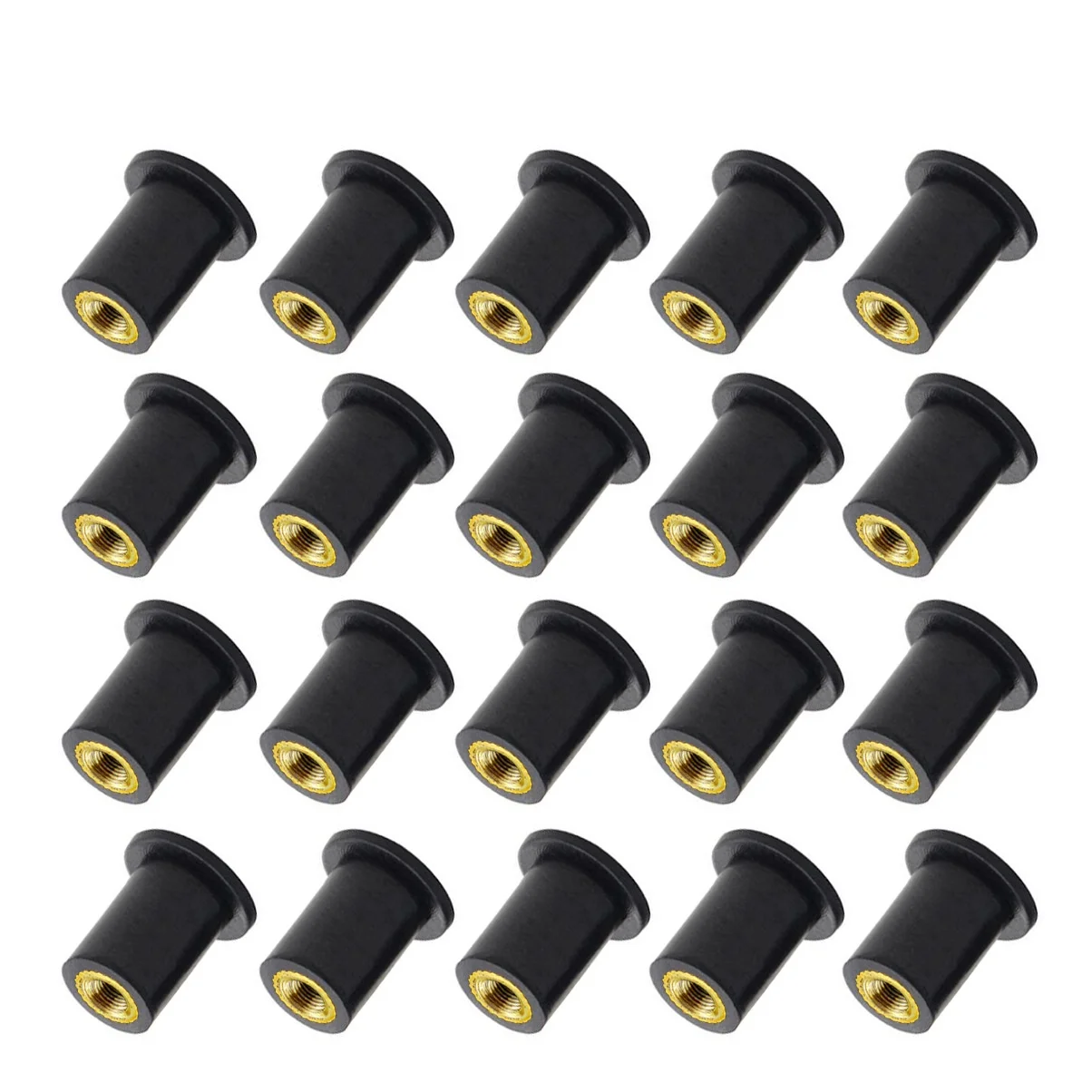 10pcs Rubber Well Nuts Straight type M4 M5 Blind Fastener Windscreen Windshield Fairing Cowl Fastener Accessories for Motorcycle