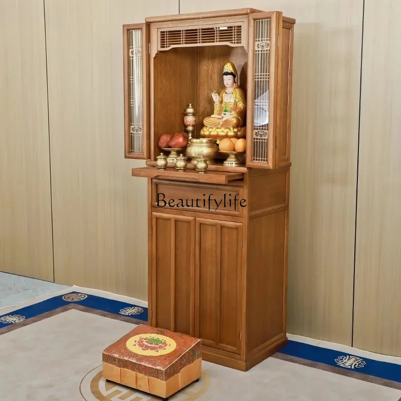 Sala buddista CP Nuovo stile cinese Casa Dio della ricchezza Gong Tai Culto che offre il tavolo God Tai Armadio verticale