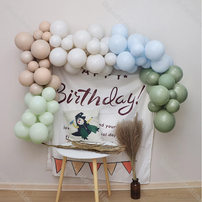 110pcs Doubled Sand Balloon Arch Kit Easter Decoration DIY Balloon Garland Baby Shower Decor Kid Birthday Party Wedding Supplies