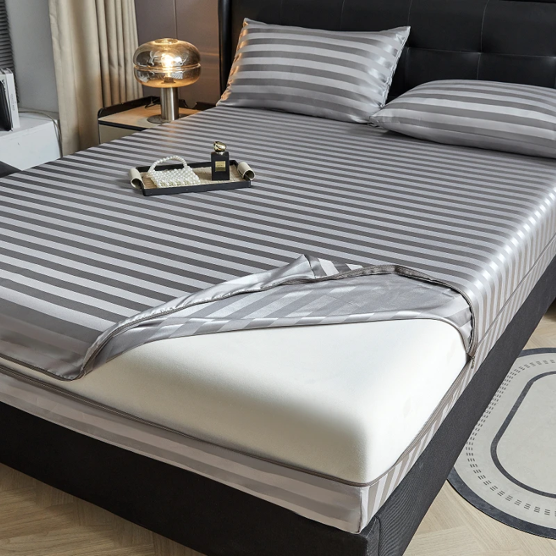 غطاء مرتبة ساتان فاخر بسحاب سد - مراجعة Mattress Pad Topper وسعره