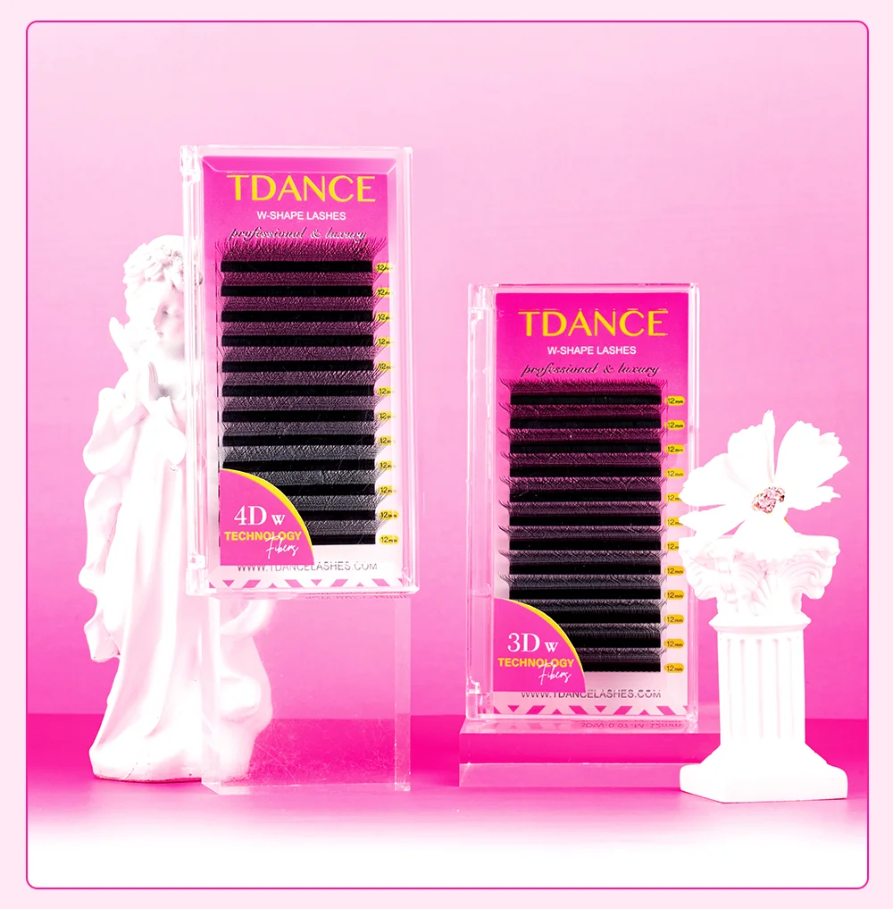 TDANCE M/L Curl 3D/4D/5D W Lashes Eyes 0.07 W-Form Wimpernverlängerungen 7-14mm Natürlich Weich Professionelle Wimpern 12 Reihen – Detail 7