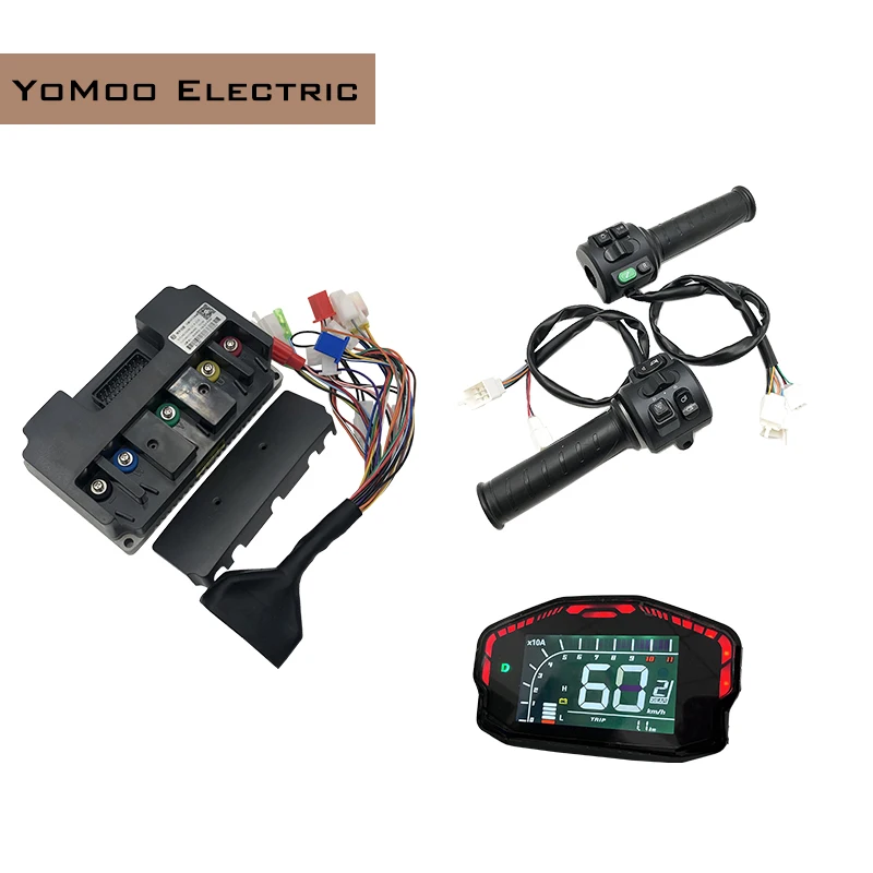 

Fardriver ND72260 48V-72V DC 80A Peak Phase 260A 1KW-2KW BLDC PMSM Sine Wave Motor Controller with DKD Display, T08 Throttle