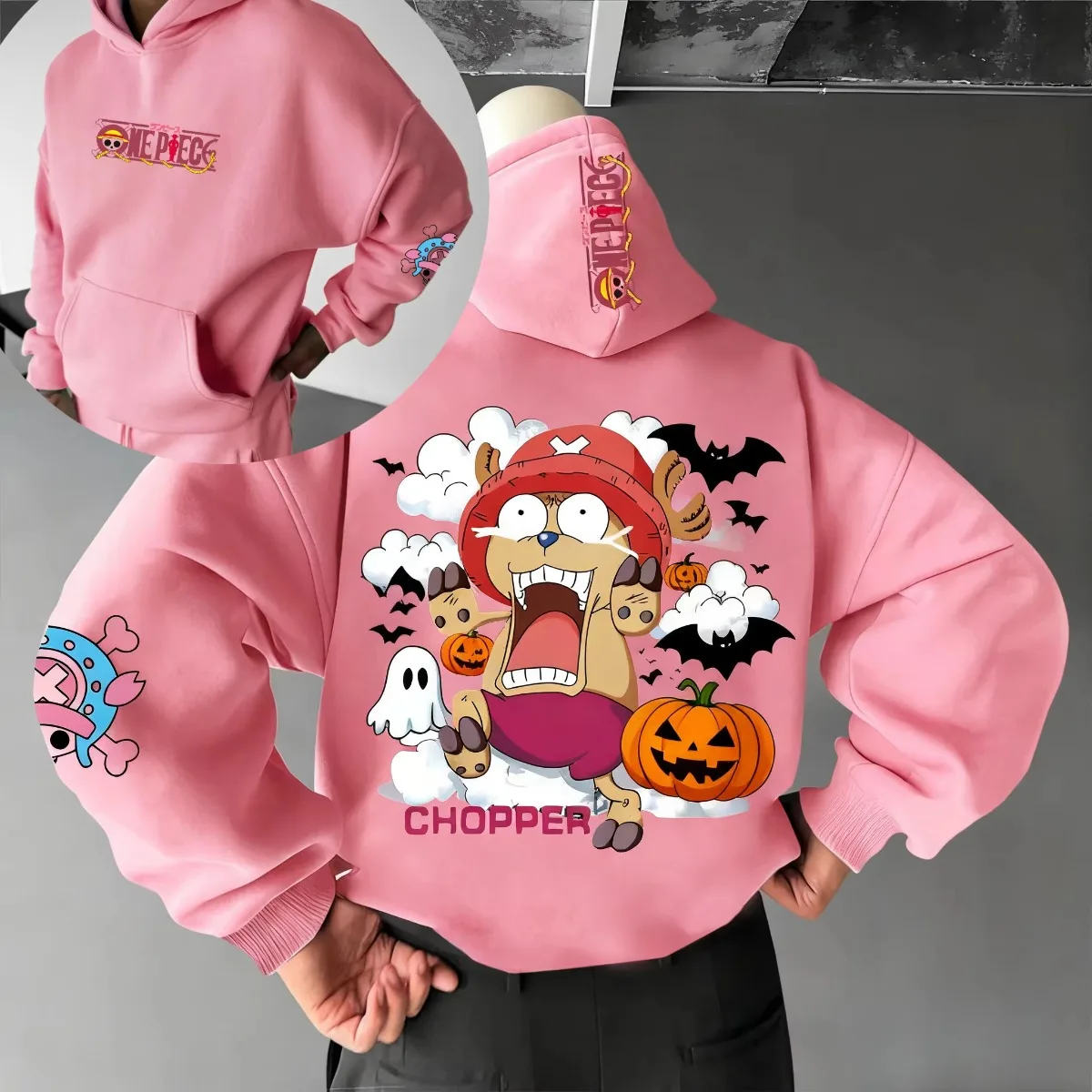 

ONE PIECE 2025 New Hot Halloween Dress Up Parent-Child Dress Up Autumn Winter Japanese Hot Blood Character Hoodie Popular