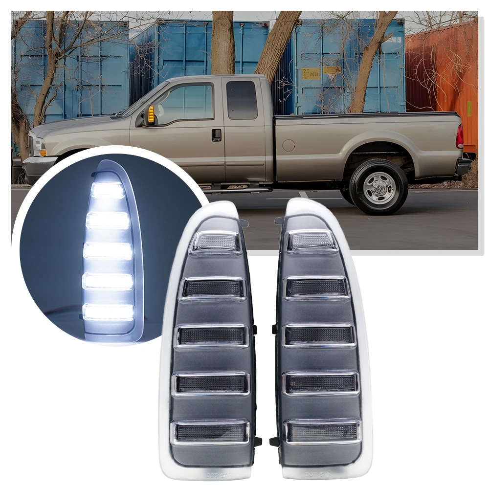 

Switchback LED Front Side Mirror lamp For 2003-2007 Ford F-250 F-350 F-450 Super Duty Ford Excursion Turn Signal parking Light