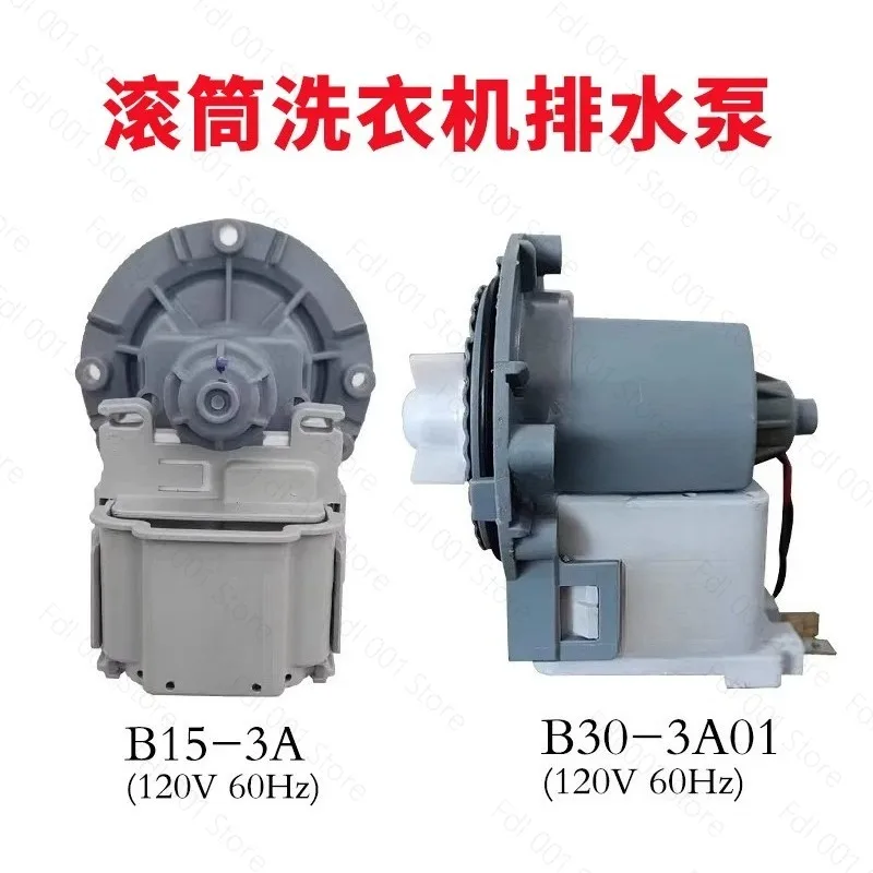 For Samsung Drum Washing Machine Drain Pump DC31-00181C Hanyu B15-3A B20-3 Motor 120V 60HZ