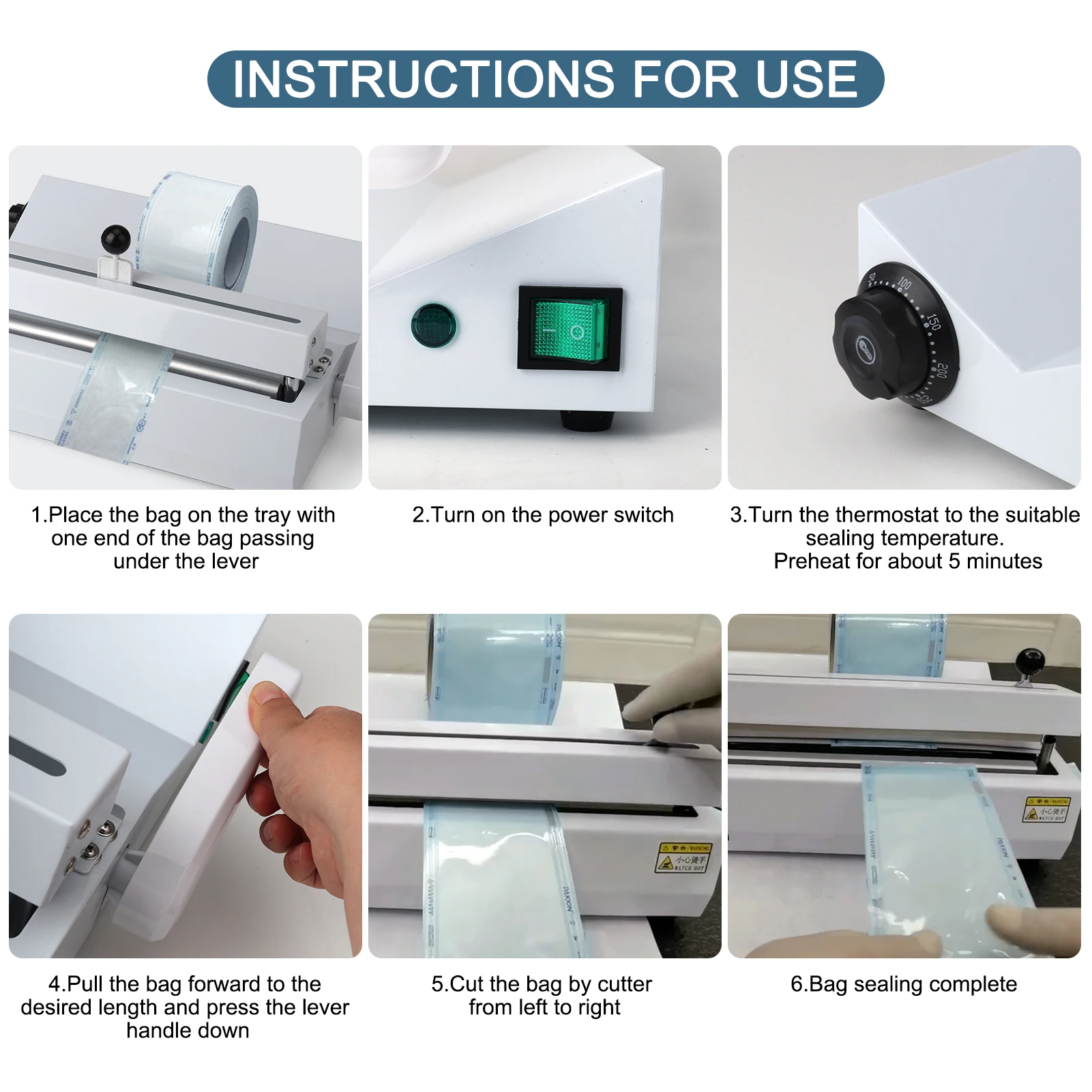 歯科用ヒートシーリングマシン、滅菌パウチ用オートクレーブパウ - Autoclave Sterilizer Dental のレビューと価格