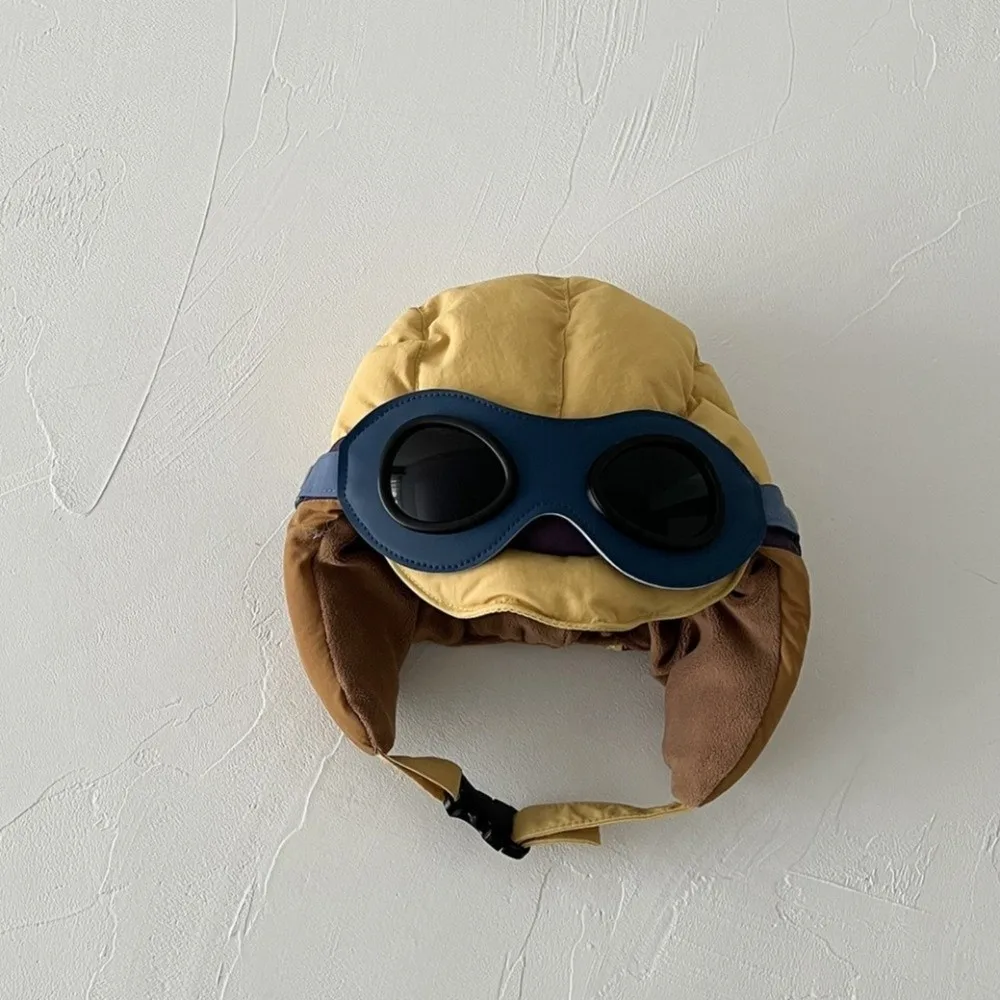 

Модная ветрозащитная шапка-пилот, морозостойкая с очками, защитная шапка для ушей, теплая зимняя шапка