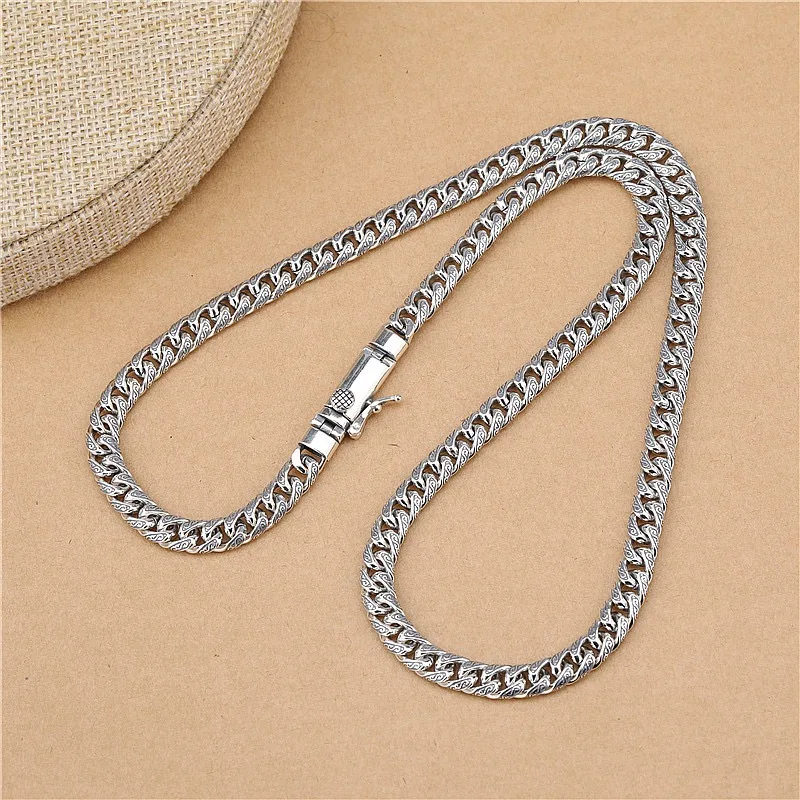 موضة جديدة 100% S925 الفضة والمجوهرات السلام نمط 5 مللي متر Vintage شخصية الرجال والنساء القلائد موضة الاتجاه مجوهرات #2