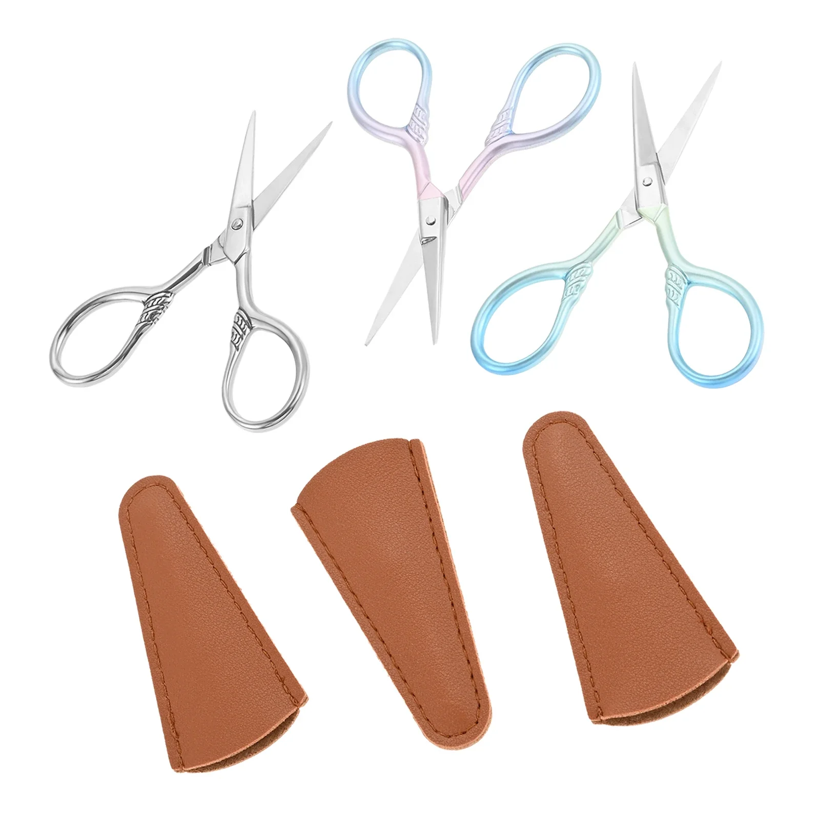 Multipurpose Scissors Sewing Thread Cutting Tool DIY Fabric Embroidery Scissors Beard Eyebrow Facial Hair Cut Trimming Scissors