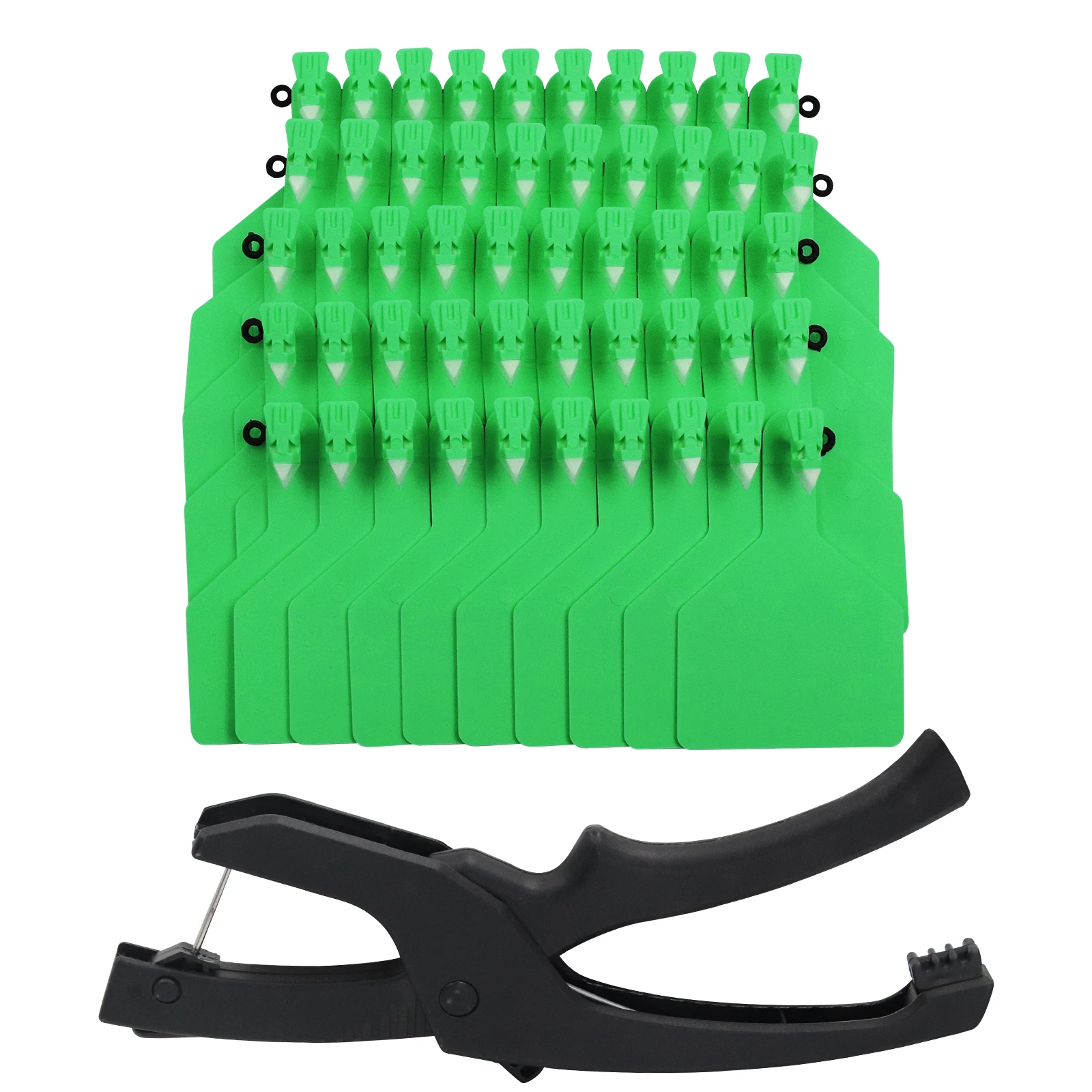 1 Stück Ohrmarke, 50 Stück Ohrmarken für Nutztiere, leere Tier-ID-Marken, Zange, Ohrmarkierungsgerät für Rinder, Schafe, Ziegen und andere Nutztiere.