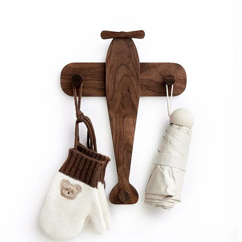 Children's Room Lovely Solid Wood Without Hole Hanging Clothes Hook Door Porch Clothes Rack Living Room Wall Decoration Hook