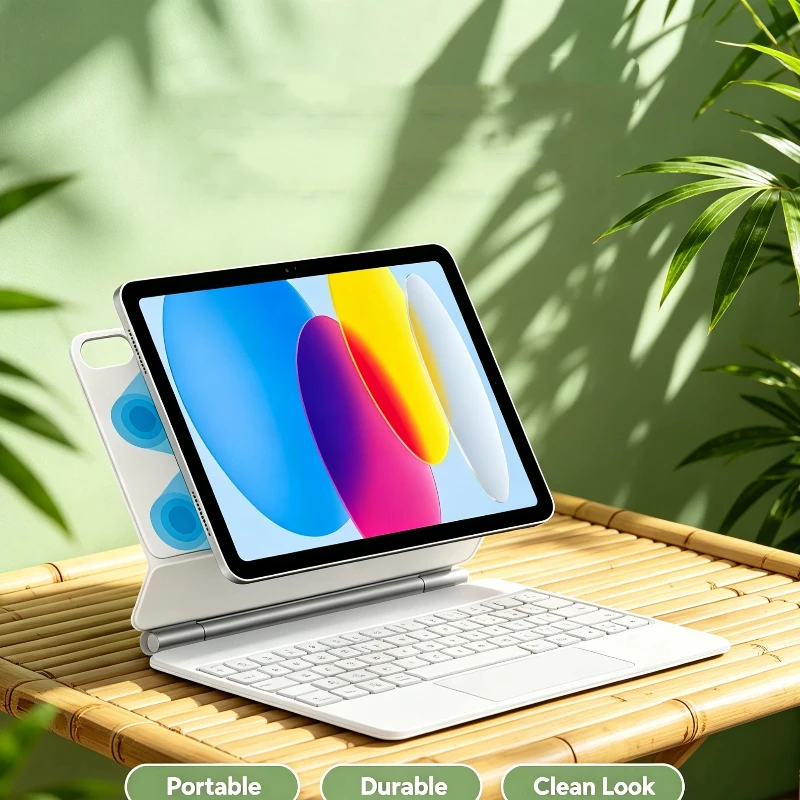 Backlit Keyboard TouchPad Protective Folio Cover For 11 Inch iPad A16 2025 iPad 11th 10th Generation A2696 Bluetooth‑Compatible