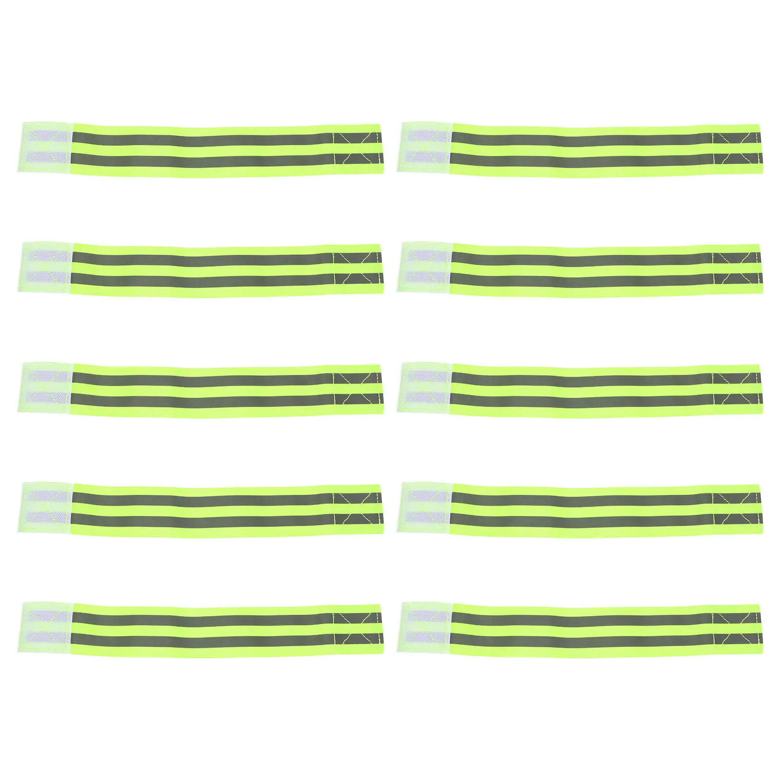 

10Pcs Reflective Night Running Armband Widened Double Strip Elastic Safety Bands Cycling Hiking Walking Gear Accessories