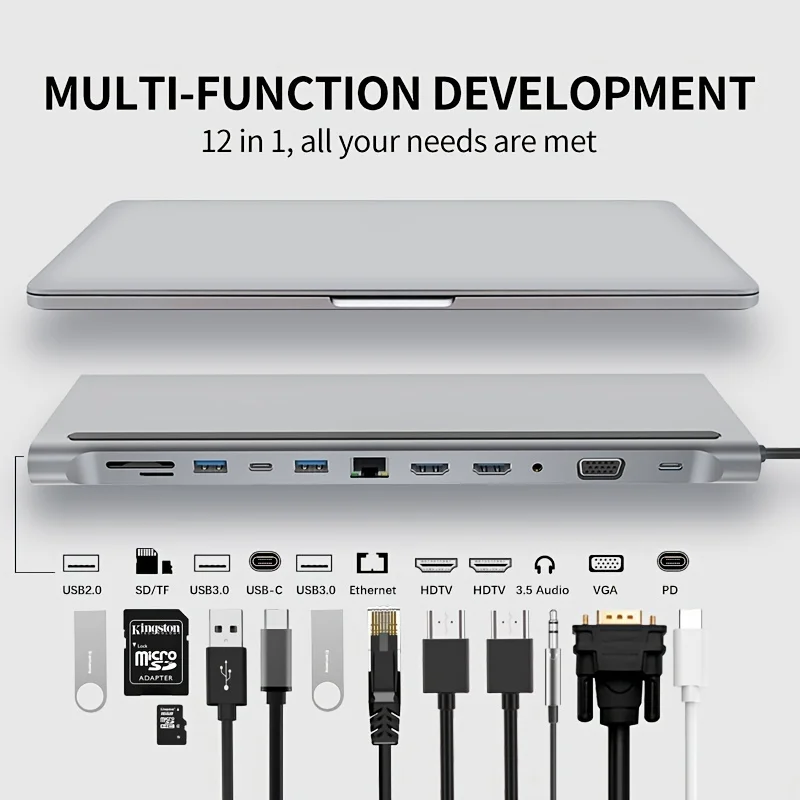 USB Multi-hub Docking Station Type C Multi Hub Extension A HDMI-compatible Rj45 Pro Adapter Dock for Macbook Mac Mini Laptop