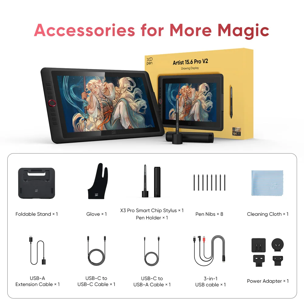 XPpen Artist 15.6 Pro V2 16K Pressure Pen Tablet 15.6 Display
