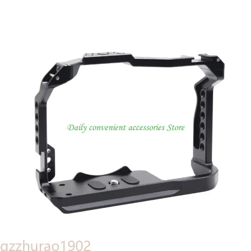 

97QB Camera Cage with 1/4 3/8 Threaded Holes Multiple Cold Shoe Mounts For SLR Camera