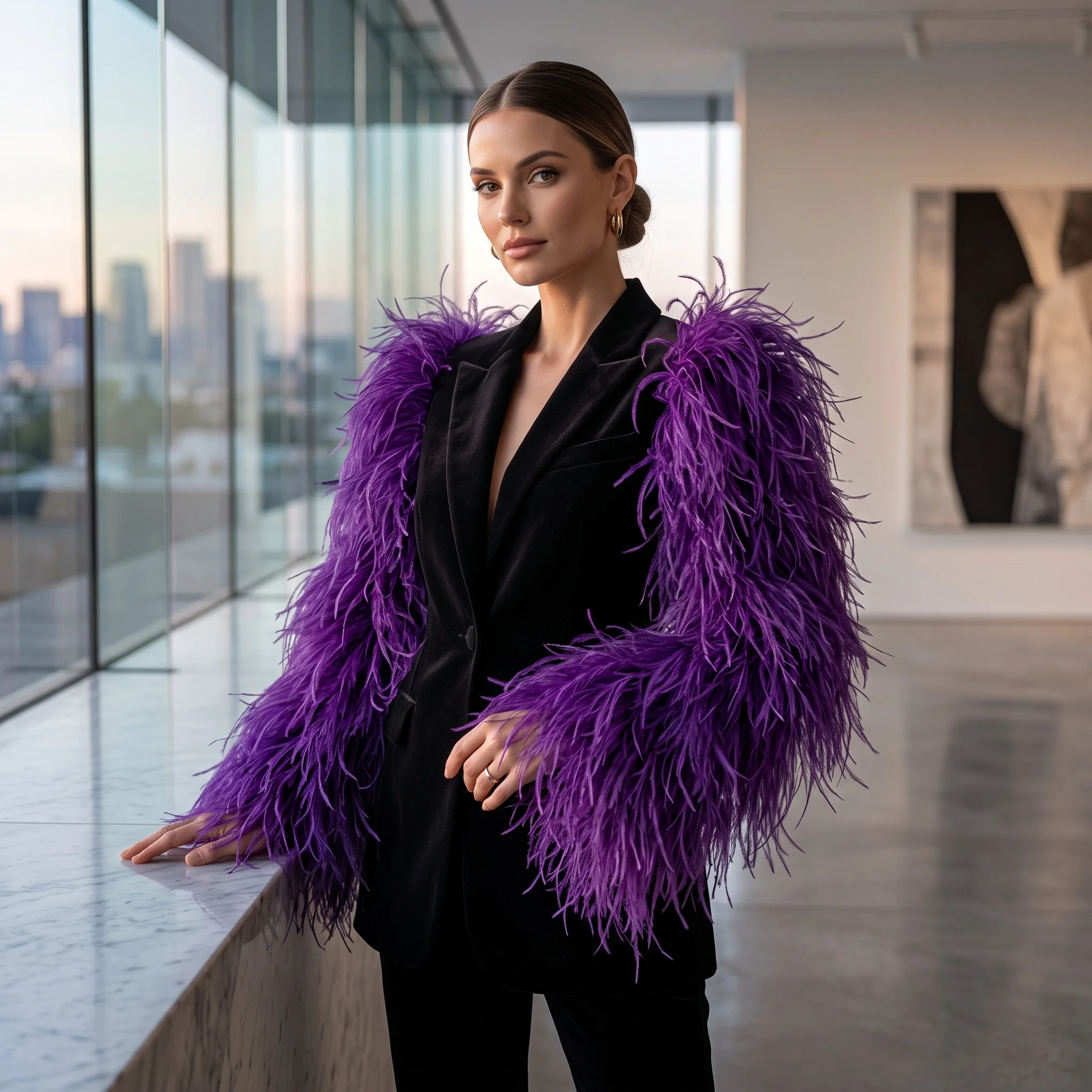 200CM Purple Ostrich Feather Boa 2/3/6/8/10 Ply Plume Shawl for Party Wedding Women Dress DIY Clothing Decoration Scarf Plumas