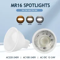 12PCS LED MR16 Spotlights Bulb GU5.3 Lampada 3W 5W 6W 7W AC 110V 220V DC 12V Bombillas Spot Light Replace 50W Halogen Lamp Home