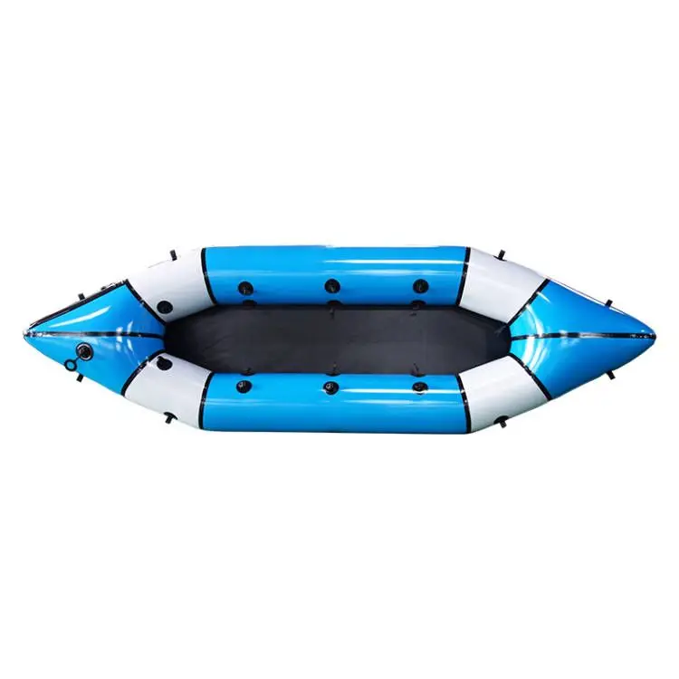 

For Factory Wholesale White/blue Color 2 Person Kayak Packraft Made By TPU Material