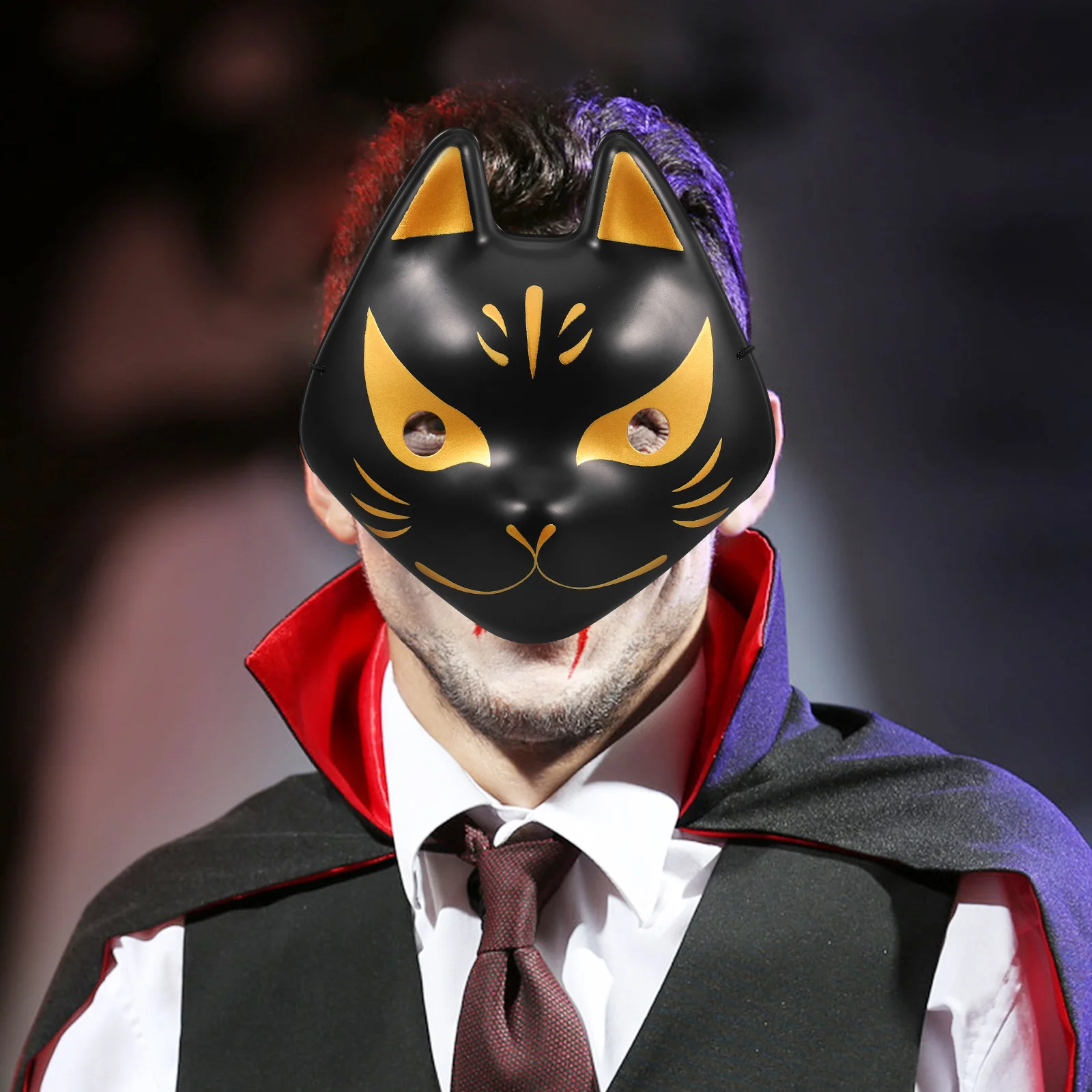 

Halloween Fox Cosplay Mask Masquerade Party Accessory Costume Mask Comfortable Elastic Band Reusable Festival Party Accessories