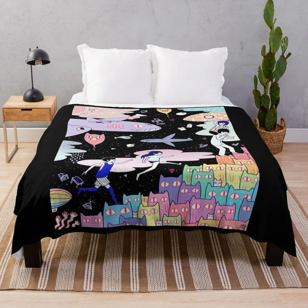 omori Tshirt - omori fanart game sticker sticker poster Throw Blanket sofa bed Decorative Throw Moving Fashion Sofas Blankets