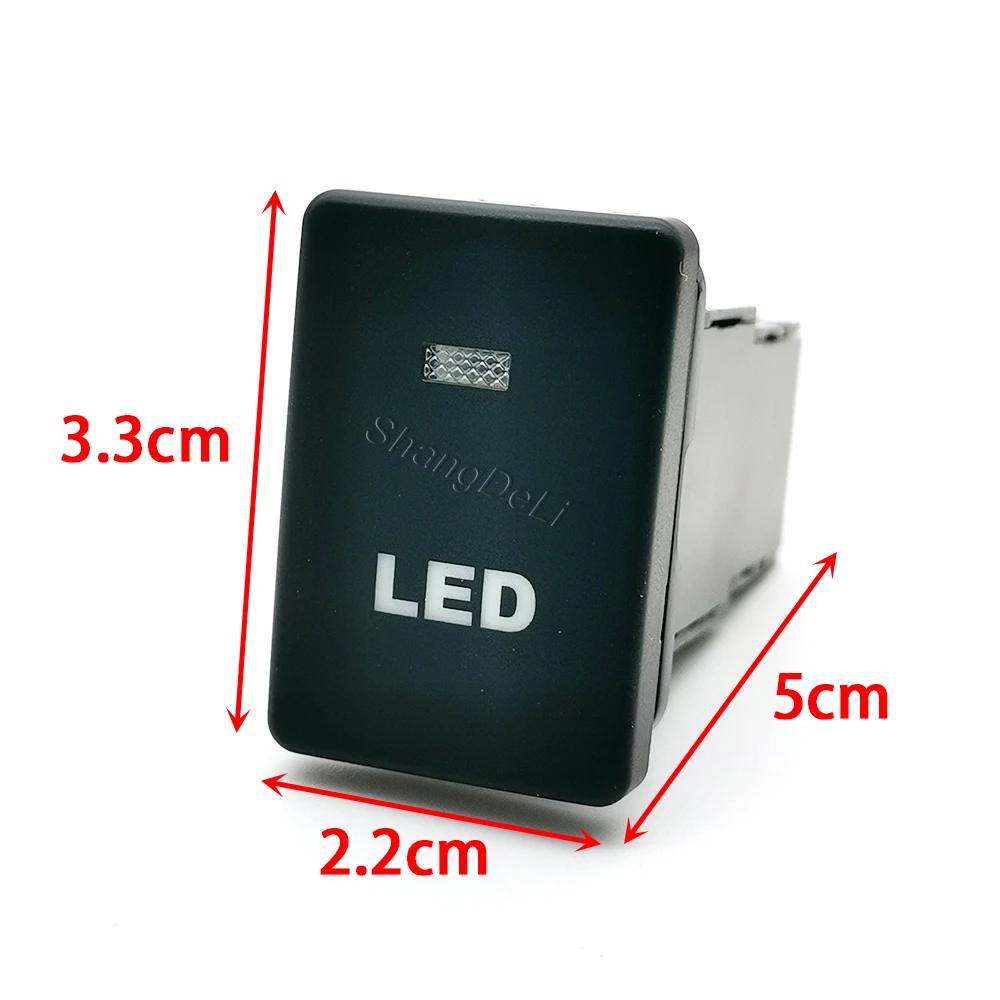 1 Stück DC12V Auto-LED-DRL-Nebelscheinwerfer Ein/Aus-Schalter mit Radar- und Sitzheizungsfunktion, inklusive Kabel, passend für Corolla, Camry, Yaris, Hilux 10-16 – Detail 2