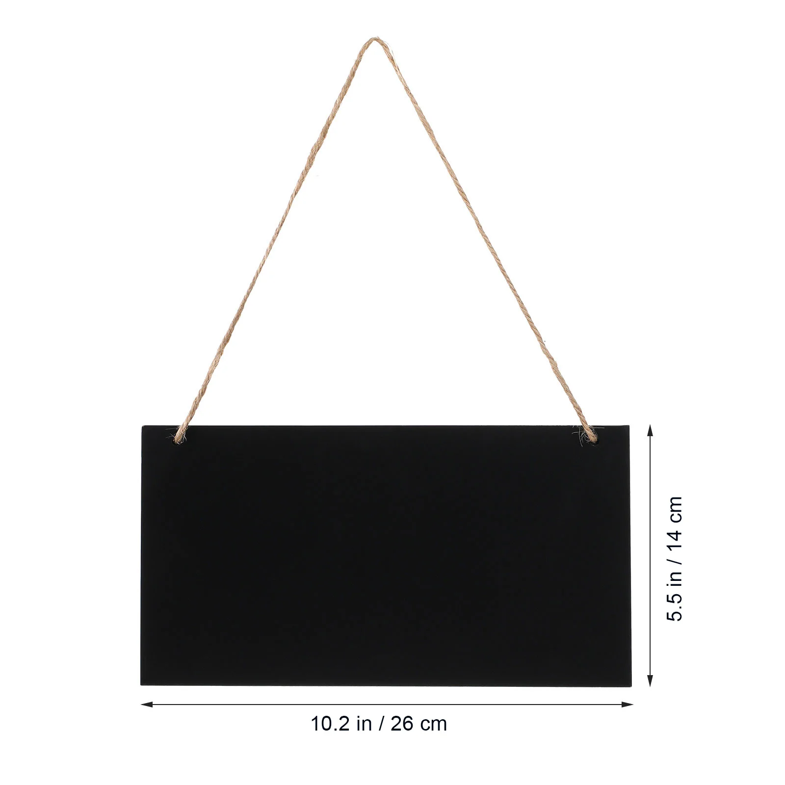 Blackboard Wall Decor 26.00X14.00X0.50Cm Mdf Hanging Chalkboard For Message Display With Hemp Rope Erasable Chalkboards