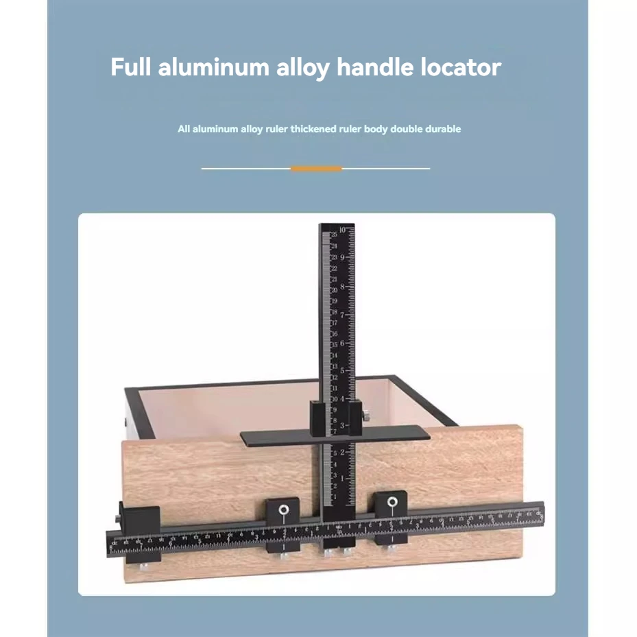 Tutta la maniglia in lega di alluminio per mobili posizionatore di punzonatura per la lavorazione del legno posizionamento regolabile del foro di installazione