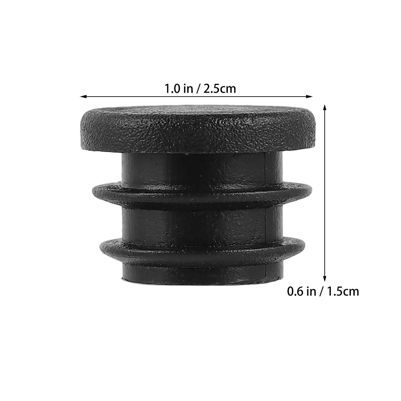 100 Stück Möbelbeinstopfen, rund, schwarzer Kunststoff, 25 mm Rohrstopfen, Endkappe, Stuhlgleiter, Bodenschutz, Geräuschreduzierung