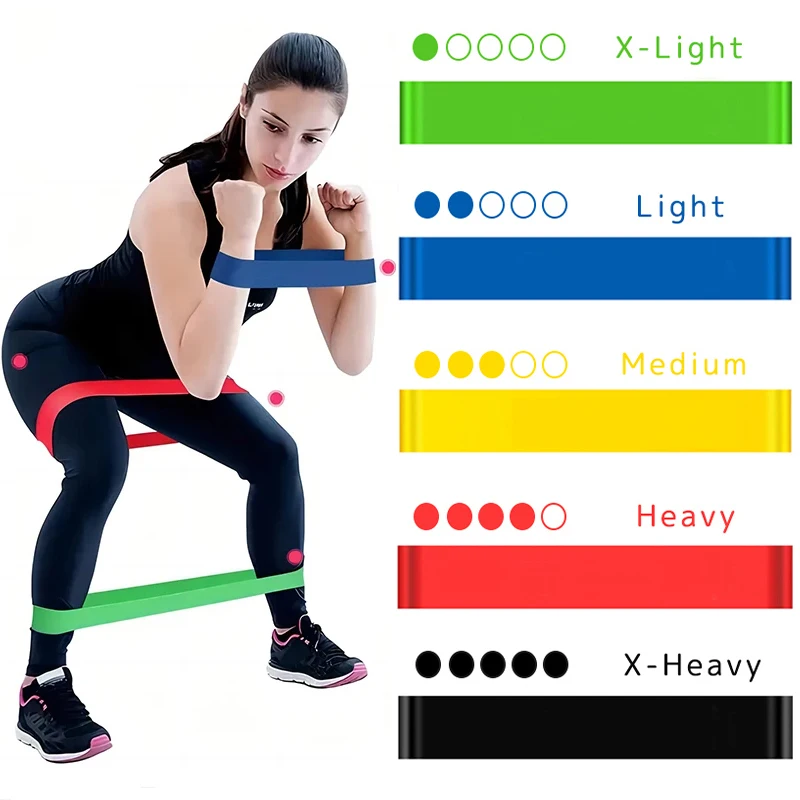 

10 Sets Fitness Resistance Bands Set Yoga Elastic Bands Hip Loop Bands for Women Men Muscle &Strength Training Workout Equipment