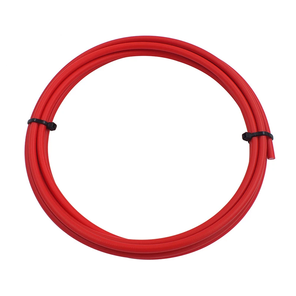 Nylon Braided Practical Mountain Bike Bike Hydraulic Brake Hose Hose Outer Diameter 5mm Red Inner Diameter 2mm