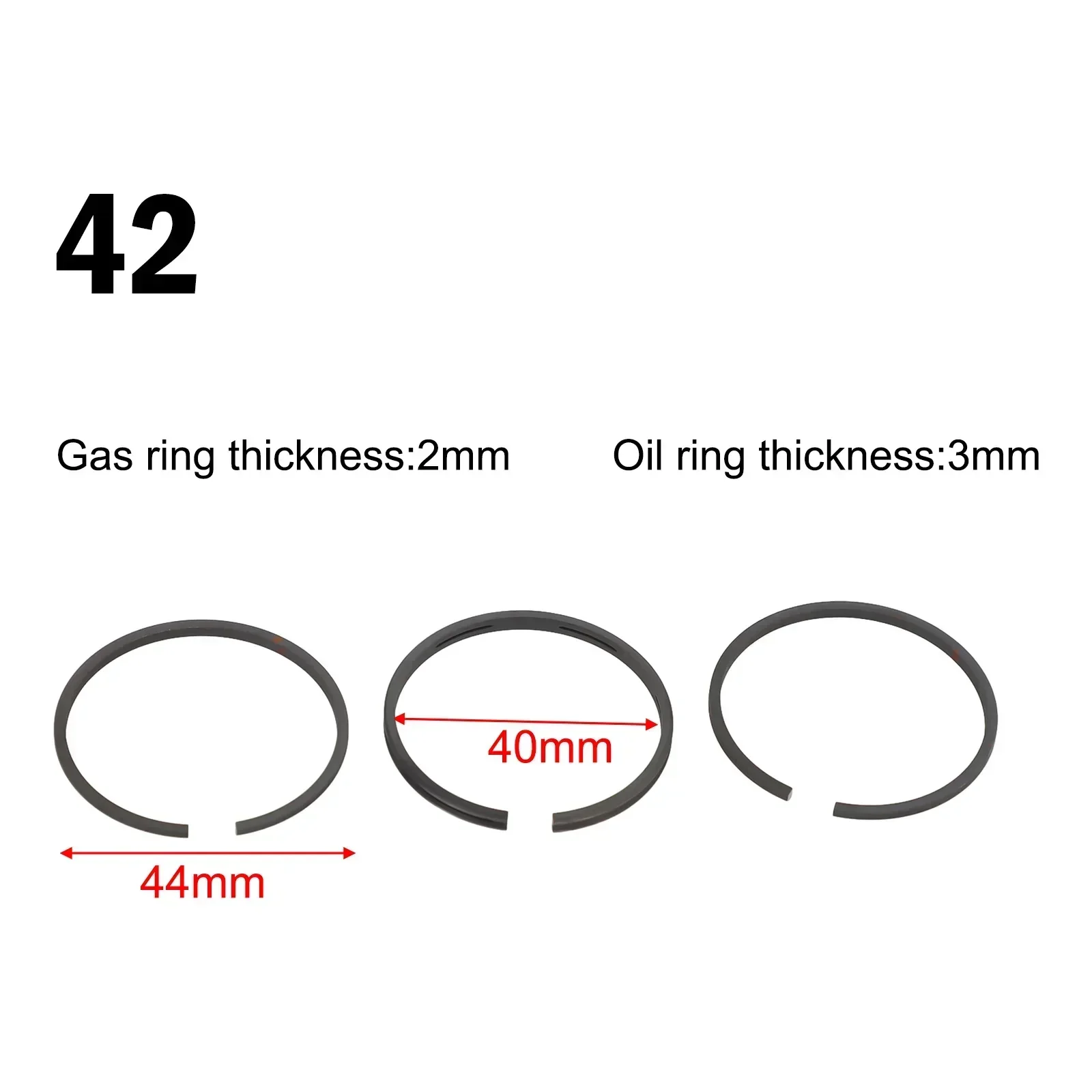 3/4Pcs 42/47/48/51/52/65mm Air Compressor Piston Ring Pneumatic Parts For Power Tool Cylinder Air Compressors Tools