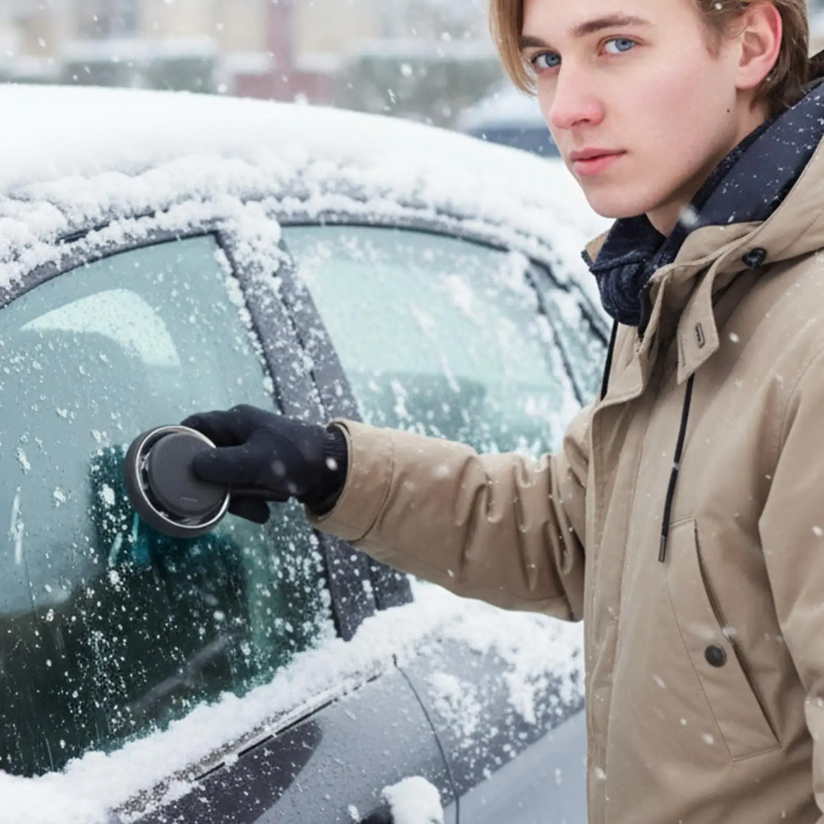 

Ice Scraper For Car Handheld Fog Frost Scraper Nonslip Car Fog Remover For Glass Automobile RV SUV Tractor Trailer Motorcycle