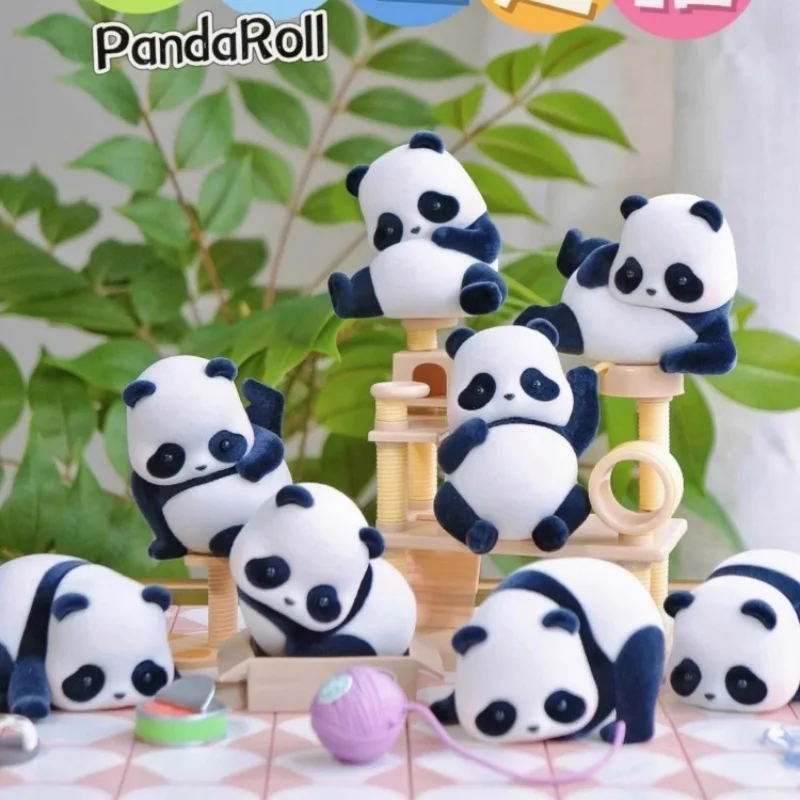 Genuine Blind Box Cute Pandas Are Also Cats Series Kawaii Panda Roll Mystery Box Collectibles Models As Desktop Decor As Gifts