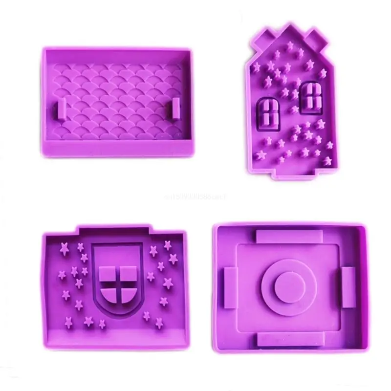 

Customizable Silicone Mold for Making a Star Snow House Stand Holder Tray Dropship