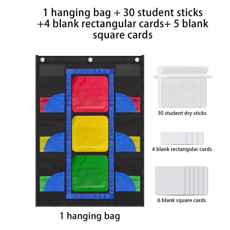 Gráfico de bolso de comportamento para casa sala de aula stoplight bolso gráfico de comportamento ferramentas de gerenciamento de sala de aula gráfico de comportamento para crianças