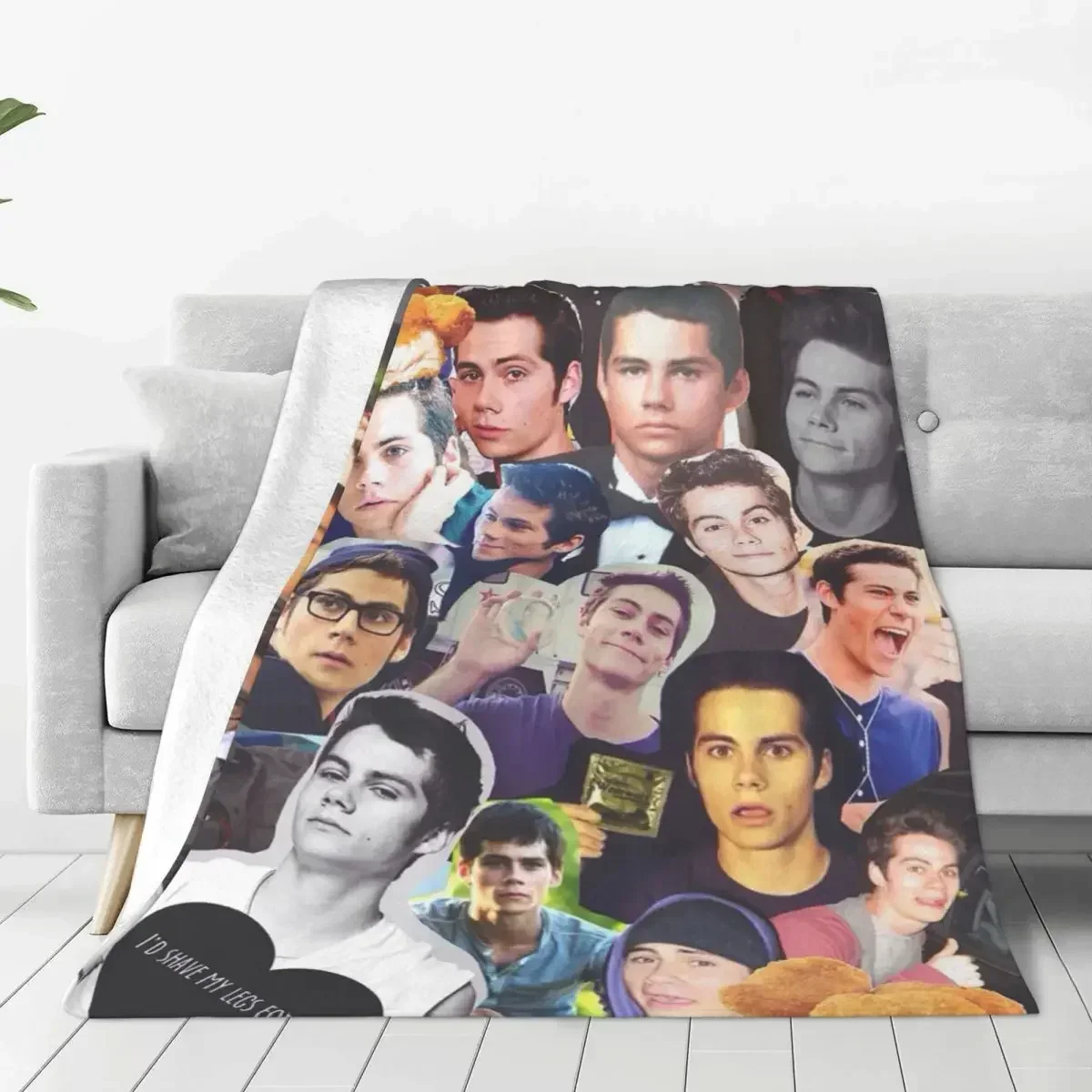 Dylan O'Brien Photo Collage Blanket Flannel Throw Blankets Summer Air Conditioning Decoration Ultra-Soft Warm Bedspreads