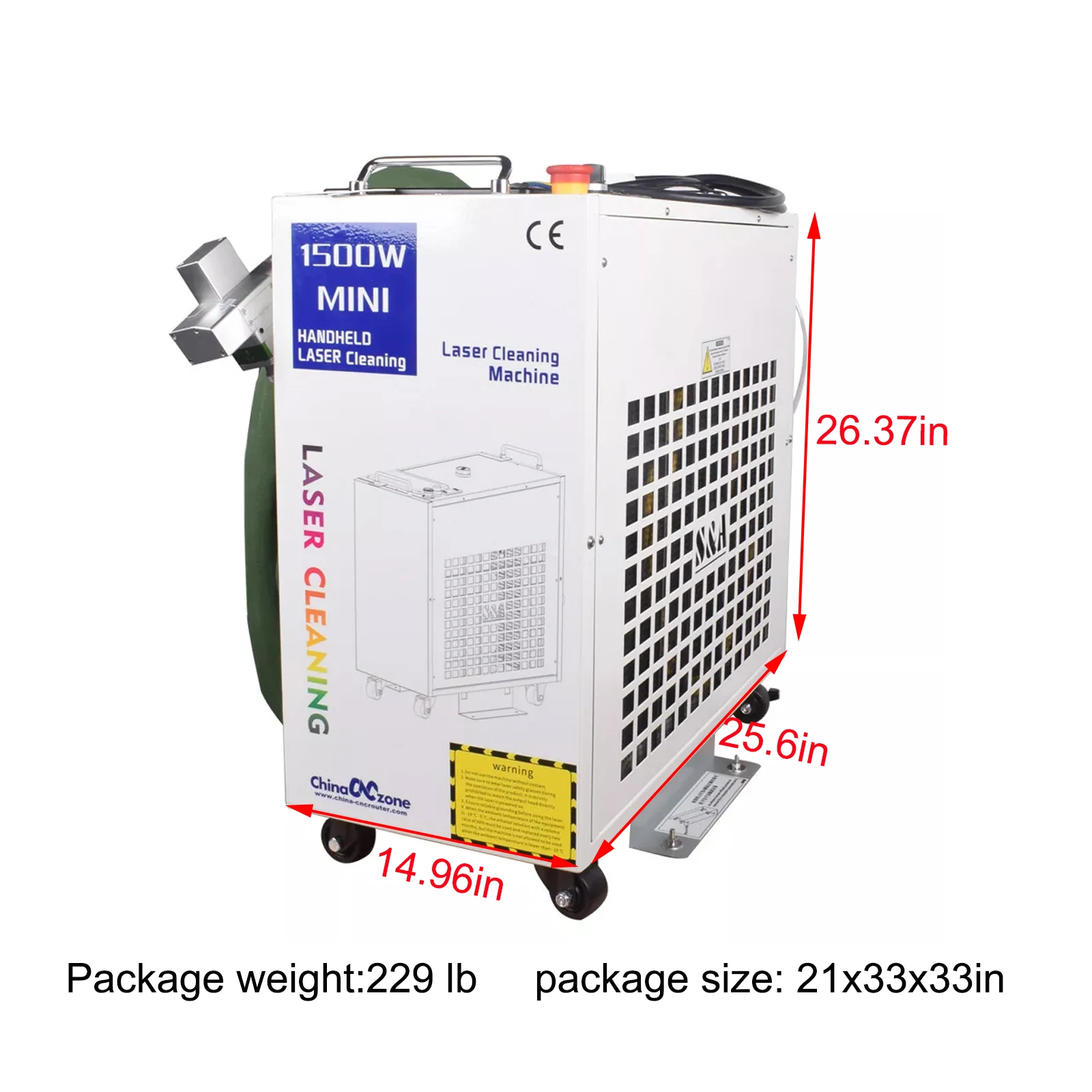 BWT 2000W/1500W Doppelpendel wassergekühlte Faserlaser-Rostentfernungs-, Farb- und Ölentfernungsreinigungsmaschine für die Fabrik