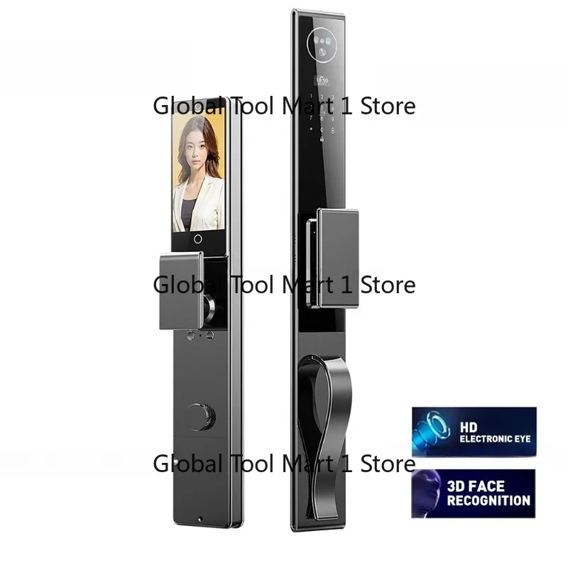 Full Automatic 3D Face Fingerprint Recognition Digital Sm-t  Wood Keyless Cloud  Wifi App Integration Aluminum Alloy