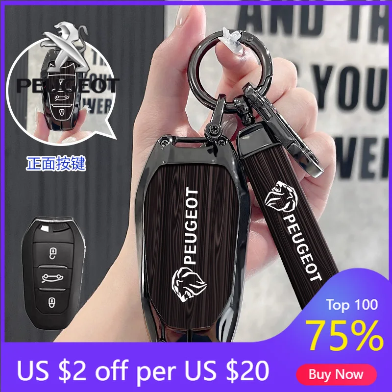 

Новинка 2026: Чехол для смарт-ключа автомобиля из цинкового сплава для Peugeot 207, 3008, 208, 308, 2008, 307, 508, 5008, 407, 301, 206