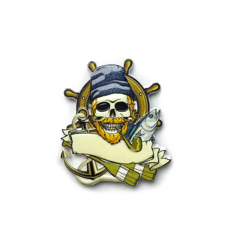 

3D Painted Skull Pirate Fridge Magnet Creative Cultural Travel Souvenir Home Decor Magnetism Gift
