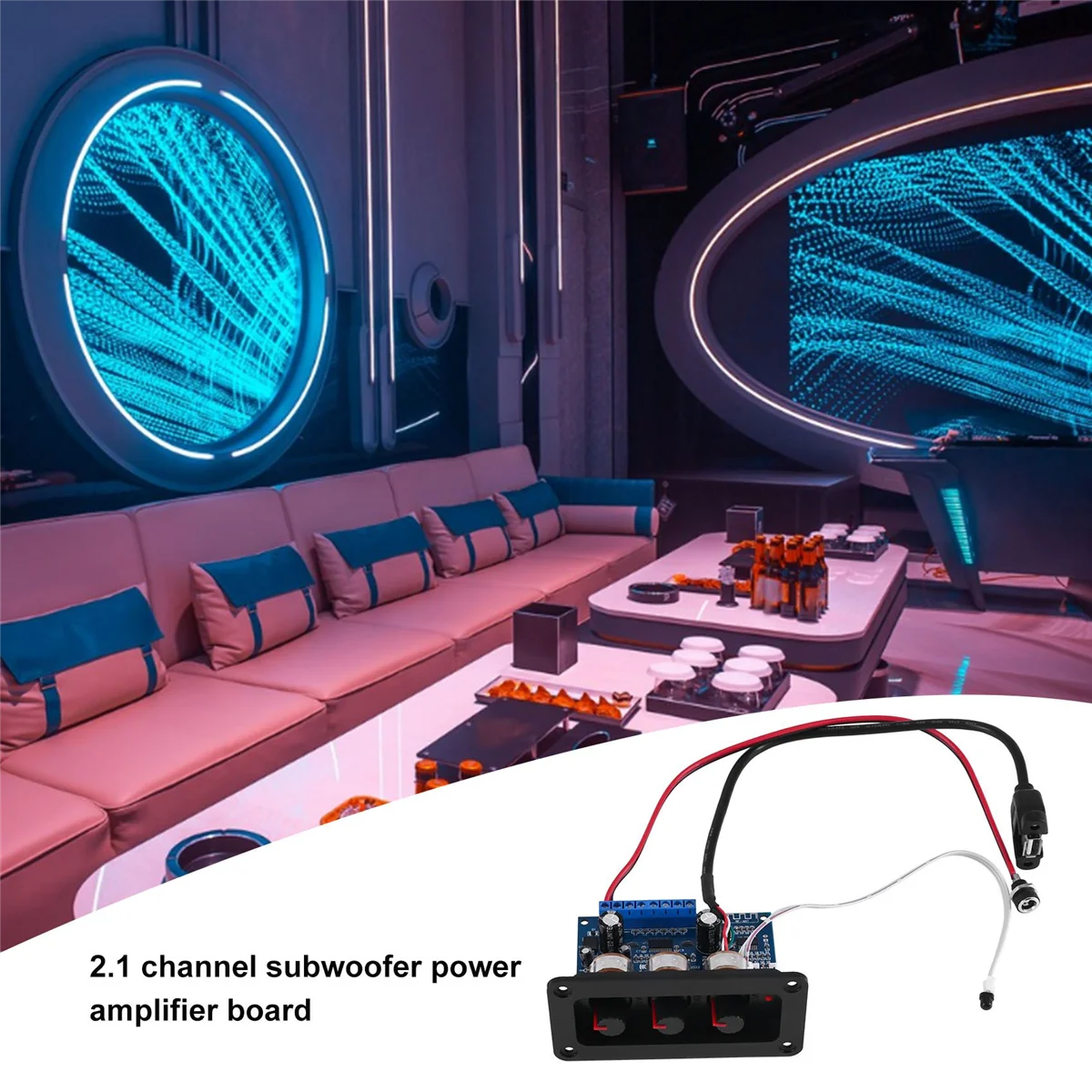 2X25W + 50W 2,1 canales Bluetooth 5,0 Subwoofer Clase D Kit de placa amplificadora de Audio con CC hembra + Cable USB + Control remoto YDH