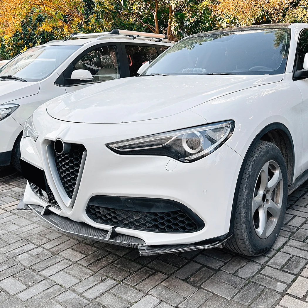 

Для Alfa Romeo Stelvio 2017-2025: Накладка-сплиттер на передний бампер, внешняя модификация