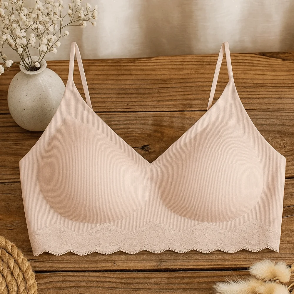 

Удобный кружевной беспроводной бюстгальтер с глубоким V-образным вырезом, противоударное антипровисающее нижнее белье для женщин, нижнее белье с эффектом пуш-ап, бесшовный бюстгальтер, подарки