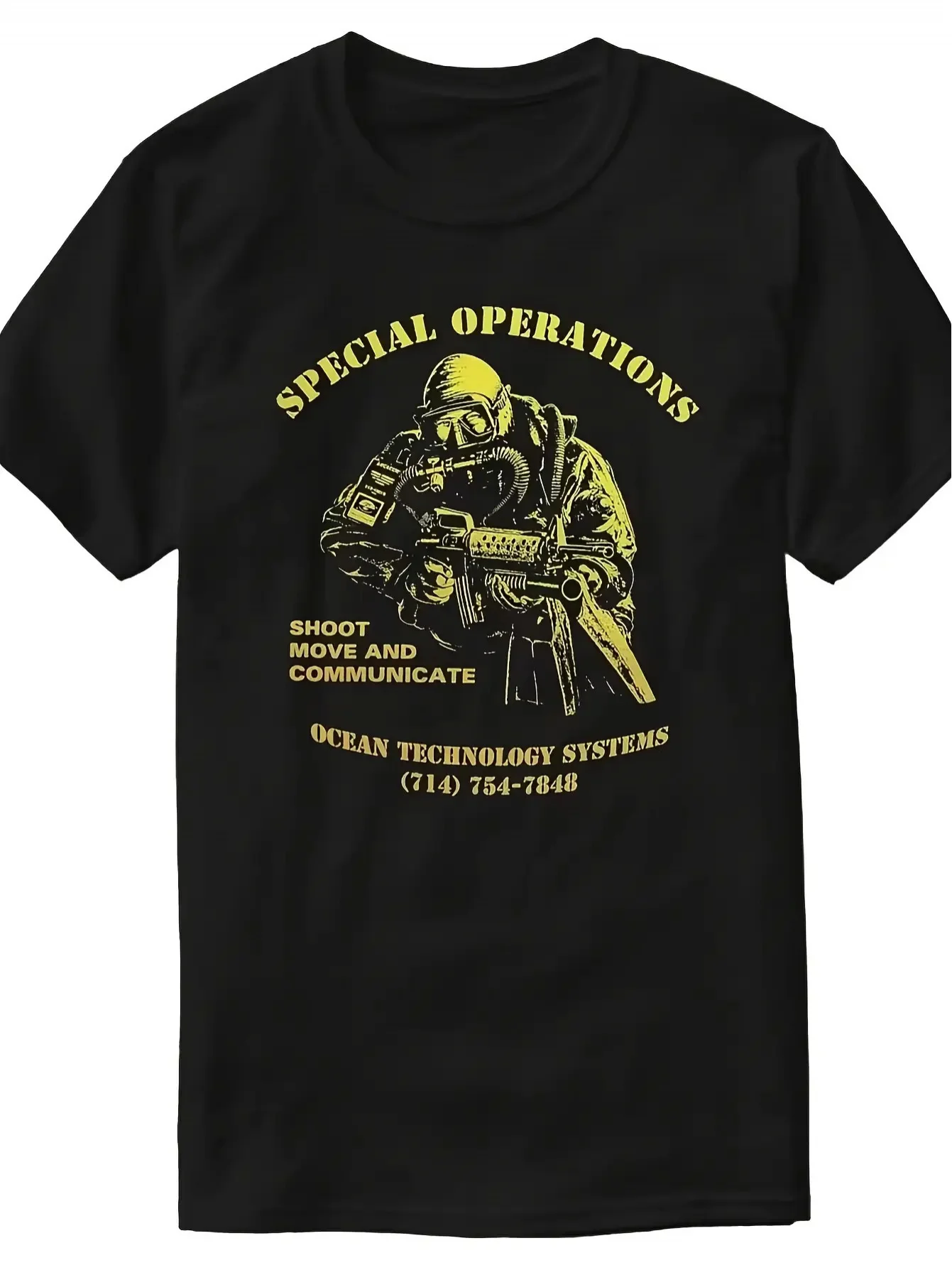 Men'S Navy Seals Commando T-Shirt- Special Operations Navy Seals Pattern T-Shirt with Navy Seals Commando Design