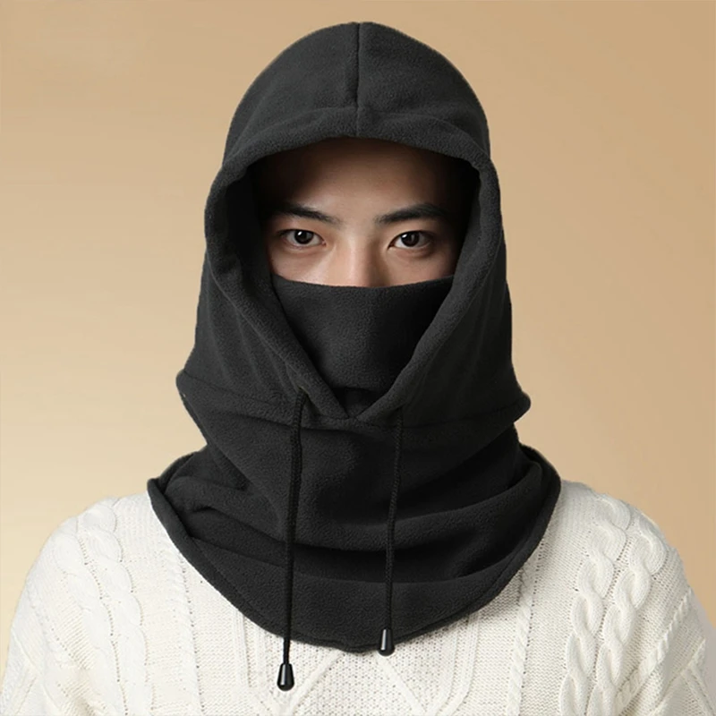 Winter Thermo Halswärmer Outdoor Fleece Sturmhaube Schal Skifahren Gesichtsmaske Snood Kapuze Hut Winddicht Warm Halten Radfahren Kappe Neue – Detail 5