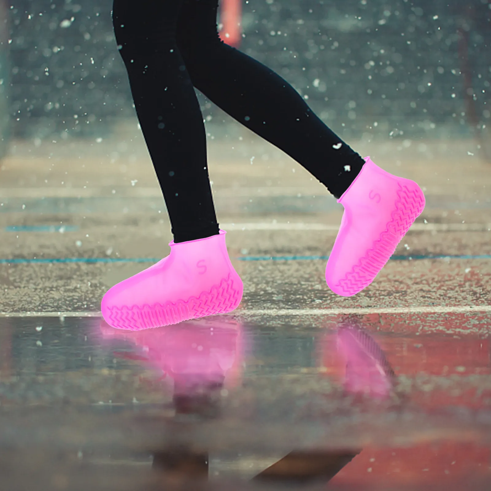 

1Pcs Flexible Elastic Silicone Shoes Cover Waterproof Anti-Slip Protector for Restaurants Bars Supermarkets Daily Commute Beach